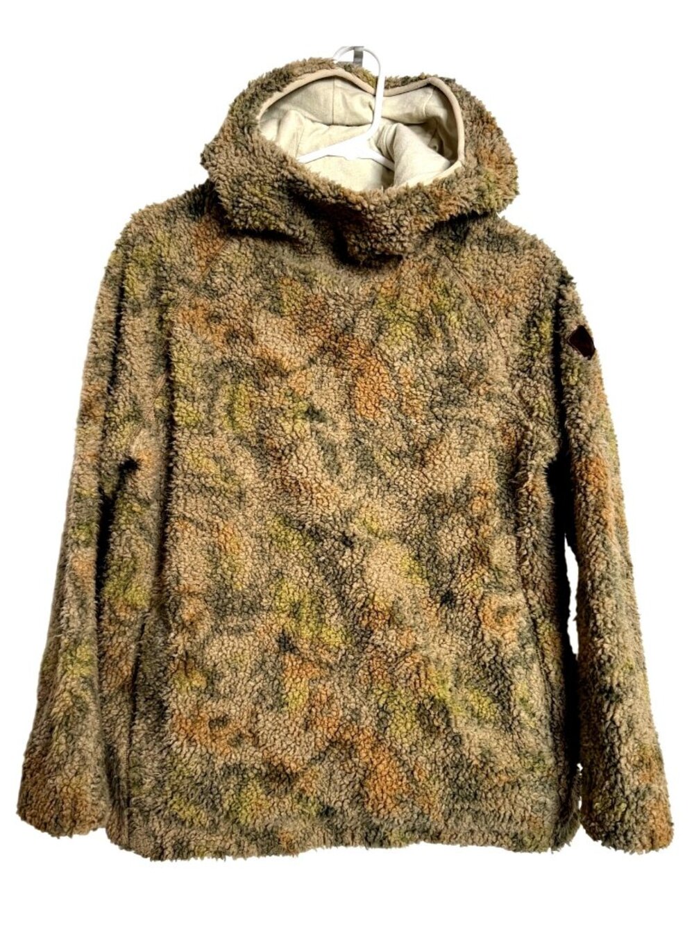 Burton Lynx Sherpa Hoodie Size Medium Heavyweight Fleece Pullover Snowboarding W